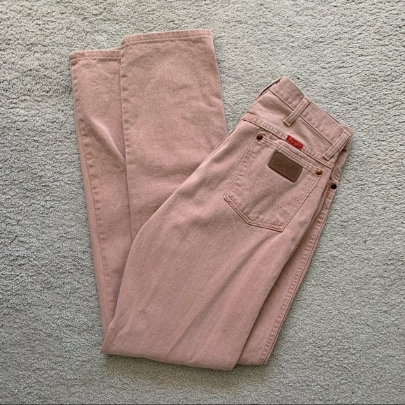 BLUSH PINK VINTAGE WRANGLERS - Picture 1 of 7